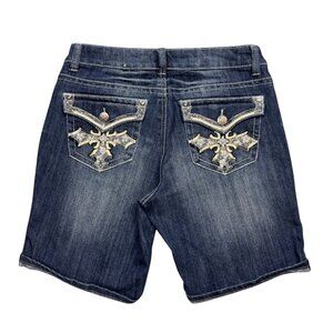ND Weekend Embellished Cross Pocket Denim Shorts Sz 10